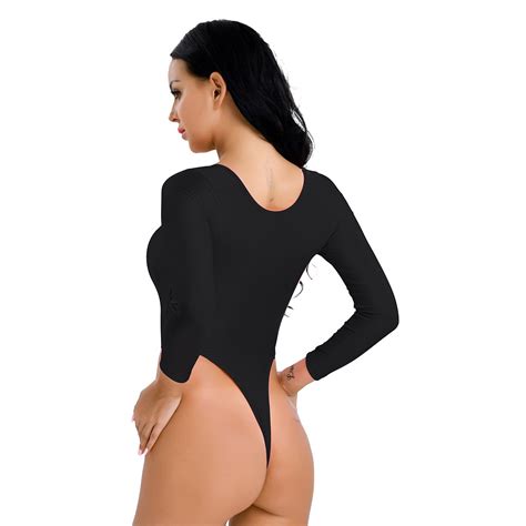 Iiniim Women Sexy Sheer See Through One Piece Leotard Thong Bodysuit