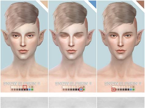 Snow Elf Skintones All Age Ii By S Club Sims 4 Skins