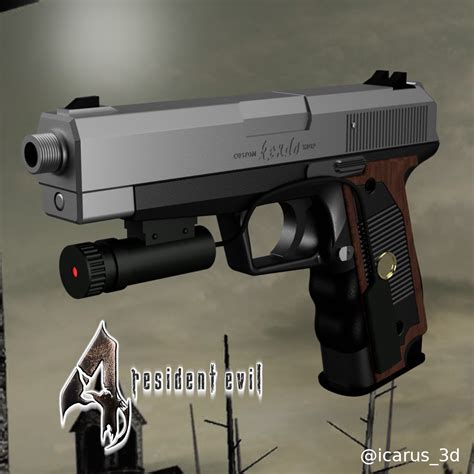 Leon Skennedys Original Pistol From Resident Evil 4 Por Icarus3d Descargar Modelo Stl