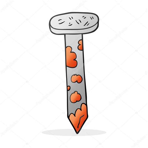 Cartoon Rusty Nail — Stock Vector © Lineartestpilot 101921780