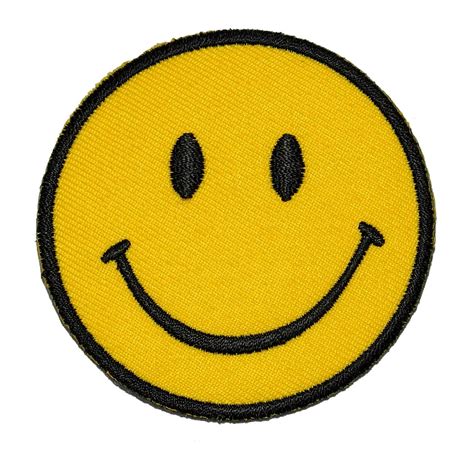 Funny Smiley Smile Happy Yellow Face Diy Applique Embroidered Sew Iron