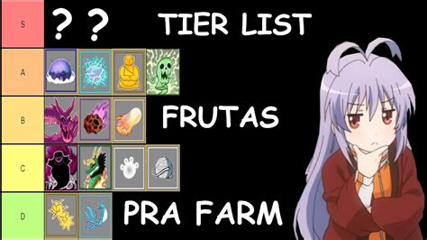 Minha Tier List De Frutas No Blox Fruits Youtube