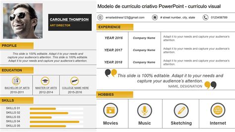 Os 25 principais modelos de currículo para PowerPoint para mostrar suas