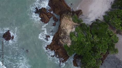 Vídeo do Stock Praia Paisagem Paradisíaca Tropical Verão Tambaba Nordeste Paraíba Naturista