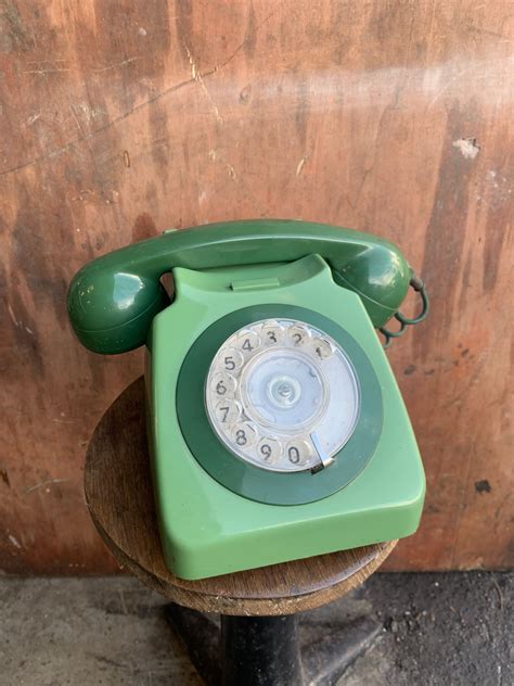 Vintage Green Rotary Phone Reclaim Queen