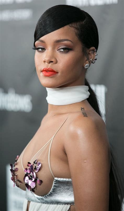 Amfar Gala Rihanna Exposes Breasts In Sheer Dress And Platform Heels
