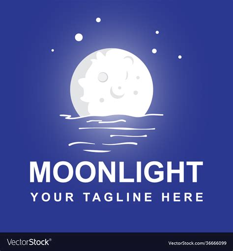 Moonlight Logo Design Template Royalty Free Vector Image