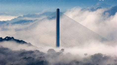 Centennial Bridge Towering Above Soberanía National Park Panama Bing