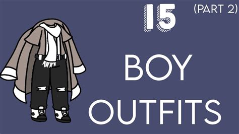 15 Boy Outfits Part 2 Gacha Kxttens Read Desc Youtube