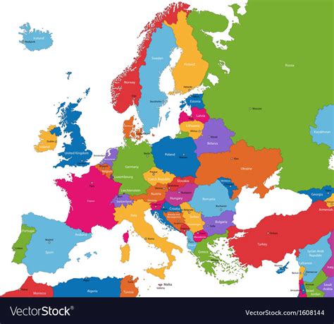 Download Europe map Royalty Free Vector Image - VectorStock