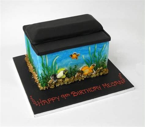 This awesome gone fishing birthday party was submitted by lauren haddox of lauren haddox designs. fish tank | Aquarium cake, Tank cake, Cool cake designs