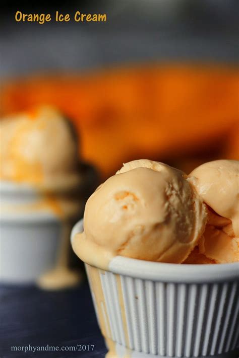 Orange Ice Cream 3 Ingredient No Churn And Eggfree Ice Cream Recipe