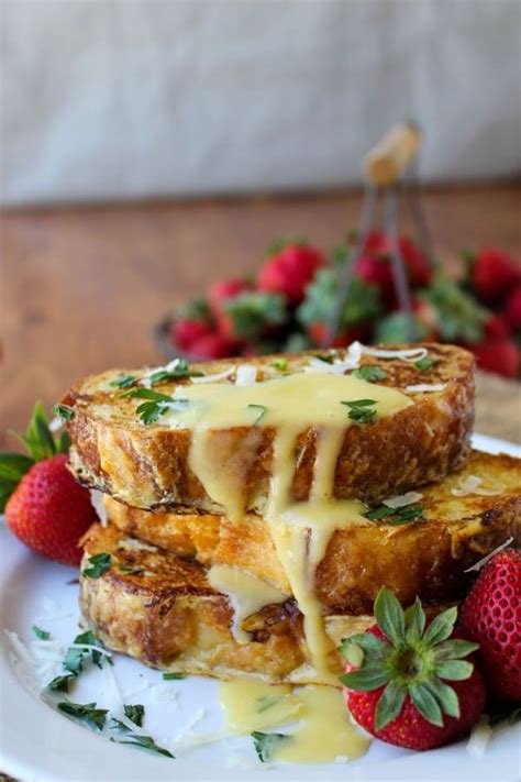 Savory Parmesan French Toast With Hollandaise Sauce The Food Charlatan