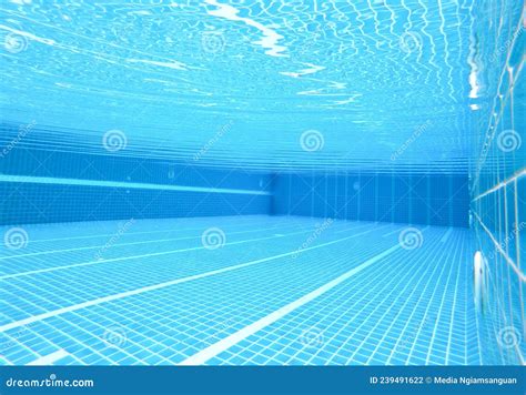 The Underwater Image Of The Swimming Pool At The Resort Stock Photo