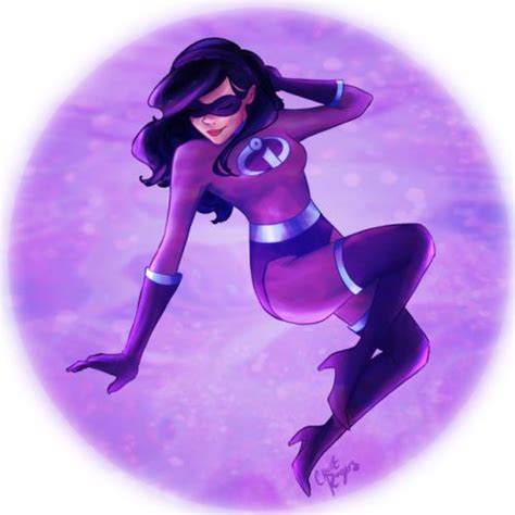 Violet In Her Purple Protective Forcefield From The Incredibles