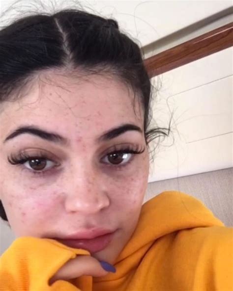Kylie Jenner Takes A Break From Her Makeup Routine To