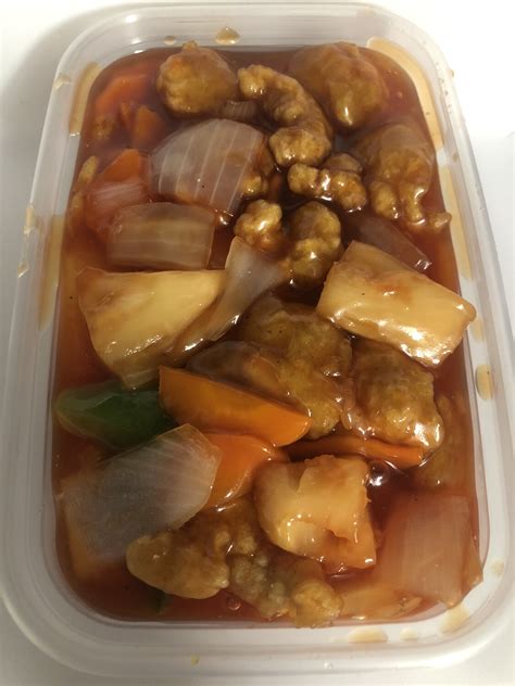 Sweet and sour pork chinese:酸甜咕噜肉[cantonese: Sweet & sour chicken Cantonese style