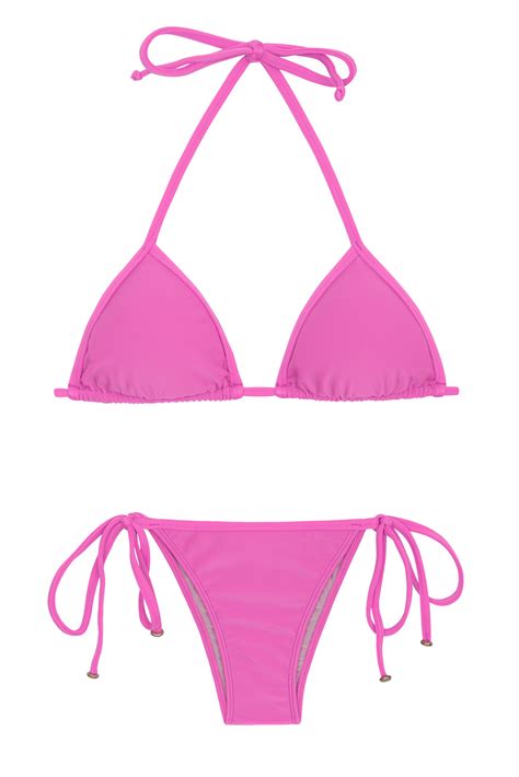 Rio De Sol Biquini Tri Pink Lacinho Bikini Tri Até 30 Dias Para Trocar