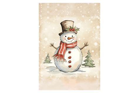 snowman christmas card 3 graphic by gornidesign · creative fabrica