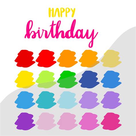 Rainbow Birthday Procreate Color Palette Color Swatches With Etsy