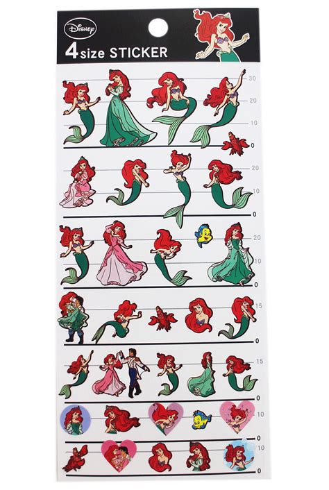 Disneys The Little Mermaid Ariel Assorted Sticker Set 34 Stickers