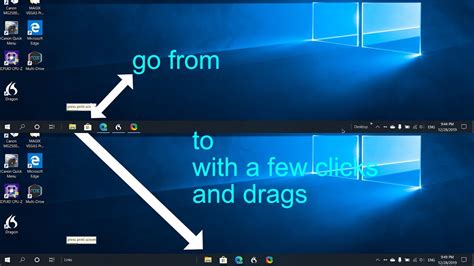 Center Your Taskbar Icons Without Installing An App On Windows 10 Youtube