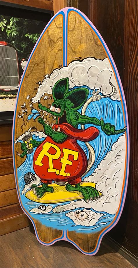 Rat Fink Boogie Board In 2023 Hand Painted Signs Rat Fink Garage Decor