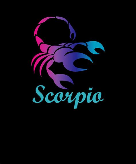 scorpio water sign graphic zodiac birthday t idea horoscope design digital art by orange