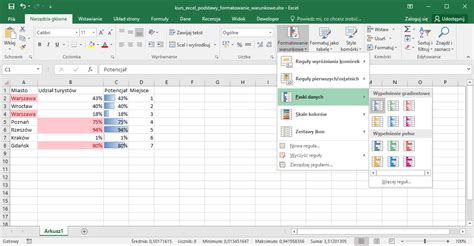 Kurs Excel Podstawy Formatowanie Warunkowe 5 DataTalk Pl