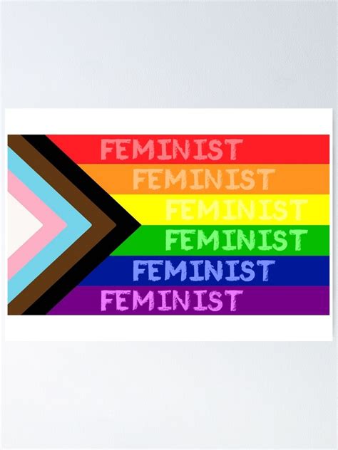 Pride Feminist Flag Poster For Sale By Katiekupcake Redbubble