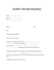 Dengan hormatnya perkara di atas adalah dirujuk. SURAT AKUAN BUJANG.docx - SURAT AKUAN BUJANG Nama No K\/P ...
