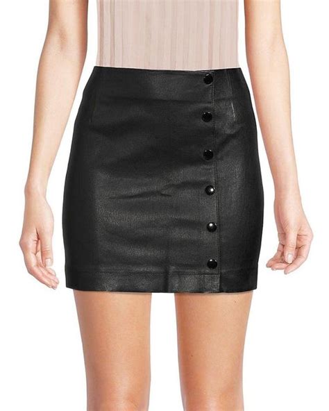 Sprwmn Leather Mini Skirt In Black Lyst