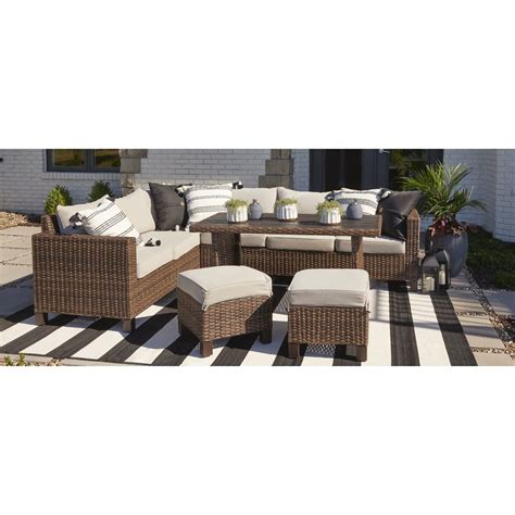 Better Homes And Gardens Brookbury Wicker Sectional Sofa Patio Dining Set 5 Pieces