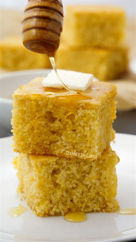 Classic cornbread can easily be made vegan with delicious results by replacing the egg and dairy milk with flaxseed meal and soymilk! Gluten-free Cornbread (vegan option) - Texanerin Baking