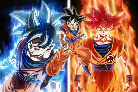 The existing ones include super saiyan goku, goku black, super saiyan blue goku, base form goku, and goku gt (this excludes the. Dragon Ball Super Poster Goku Ultra Instinct and Red ...