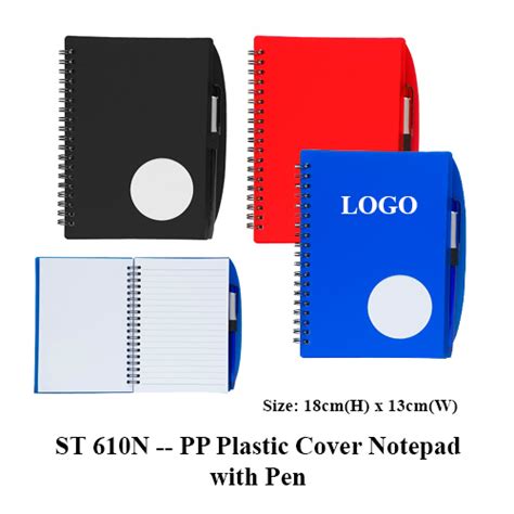 St 610n Pp Plastic Cover Notepad With Pen Twinlink Services