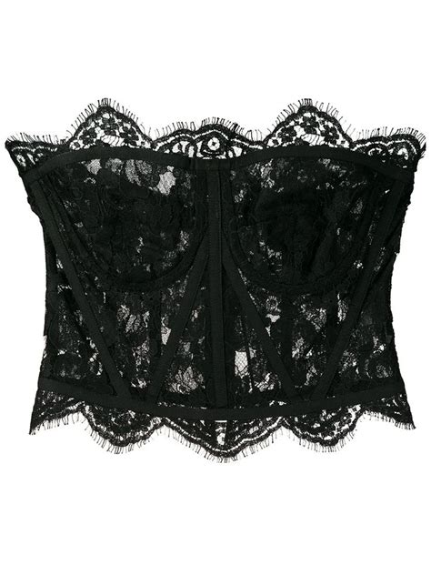Dolce And Gabbana Floral Lace Corset Top Farfetch Lace Corset Top Lace Corset Strapless Lace Top