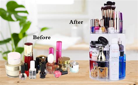 Eloki Makeup Organiser 360 Degree Rotating Cosmetic Display Stand