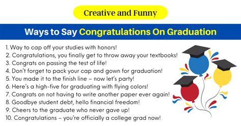 Creative Ways To Say Congratulations On Graduation Mywaystosay