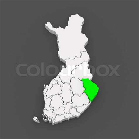 Map Of North Karelia Finland Stock Image Colourbox