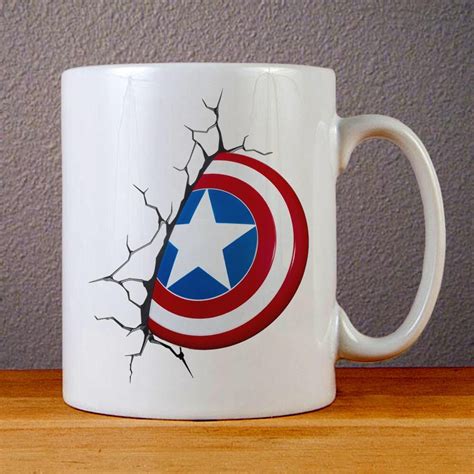 captain america logo ceramic coffee mugs etsy