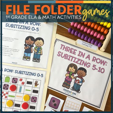File Folder Games For 1st Grade Education To The Core