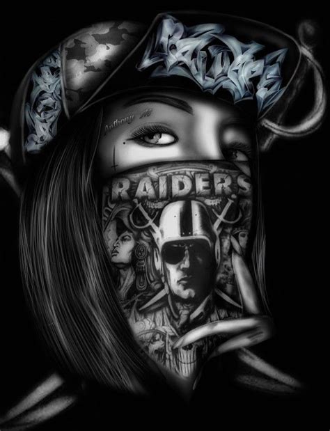 Raider Nation Raiders Tattoos Lowrider Art Raiders Girl