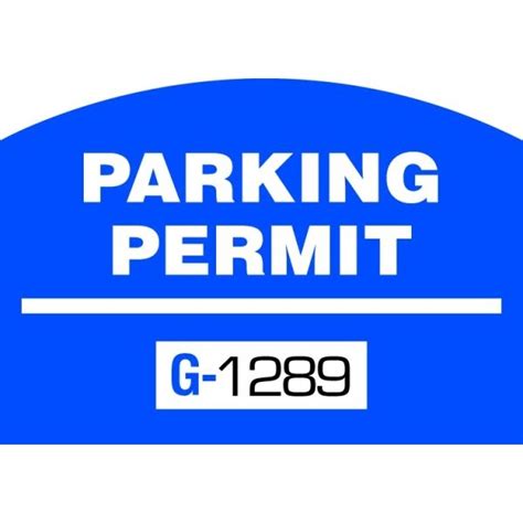 Custom Parking Permit Window Stickers 2 X 1 34 Package Of 100 Hd