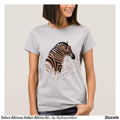 Zebra African Safari Africa Graphic Art Ts T Shirt Zazzlede