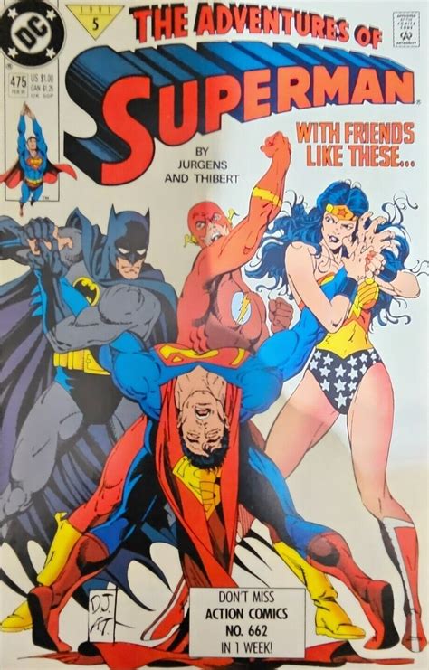 The Adventures Of Superman 475 1991 Ebay