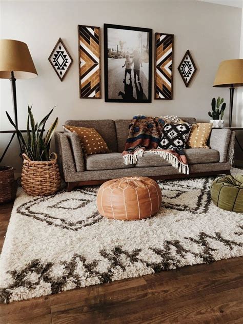 The Best Rustic Bohemian Living Room Decor Ideas HOMYHOMEE Bohemian Living Room Decor