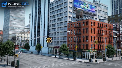 3d Nyc 4 Blocks 37 Buildings V2 Download And Buy 3d Profestionnal