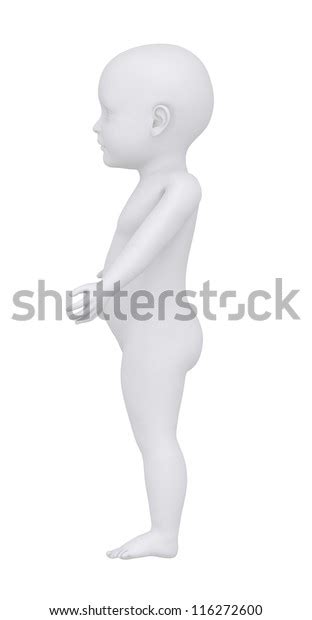 Baby Anatomical Position Lateral View Stock Illustration