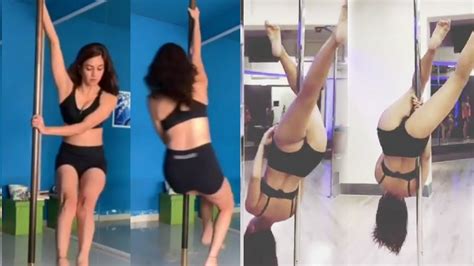Kriti Kharbanda Amazing Pole Dance Moves In This Home Quarantine Practice In Free Time Youtube